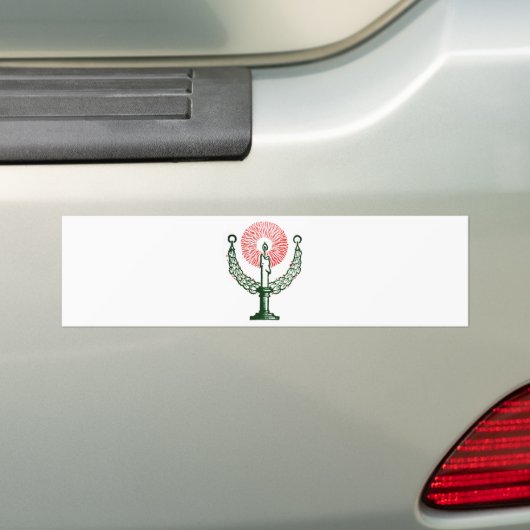 Traditionele kerstkaars bumpersticker (Op auto)
