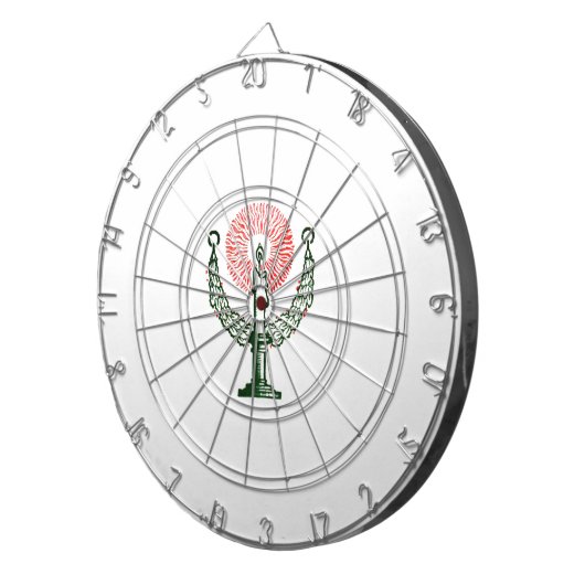 Traditionele kerstkaars dartbord (Voorkant Rechts)