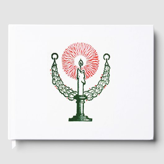 Traditionele kerstkaars gastenboek (Voorkant)