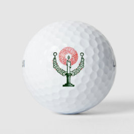 Traditionele kerstkaars golfballen