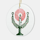 Traditionele kerstkaars keramisch ornament (Links)
