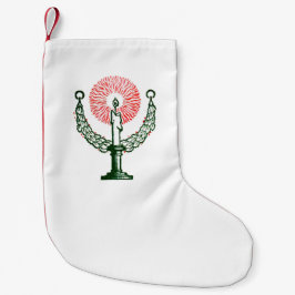 Traditionele kerstkaars kleine kerstsok