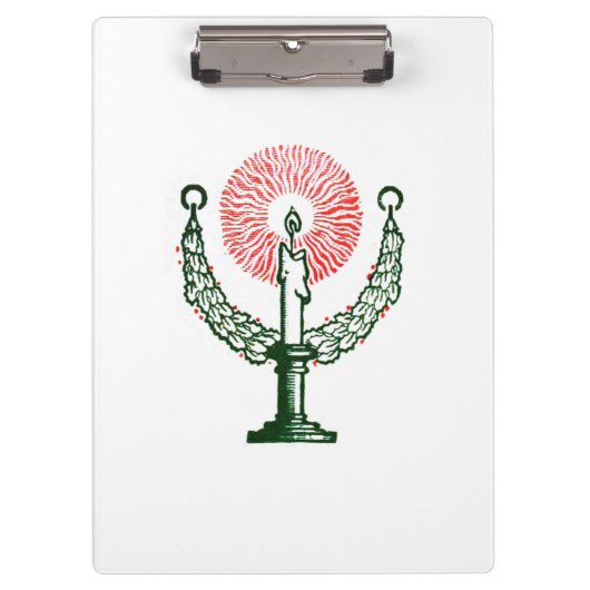 Traditionele kerstkaars klembord (Voorkant)