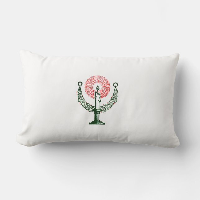 Traditionele kerstkaars kussen (Voorkant)