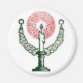 Traditionele kerstkaars magneet (Voorkant)