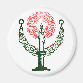 Traditionele kerstkaars magneet