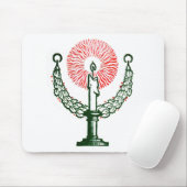 Traditionele kerstkaars muismat (Met muis)