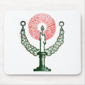 Traditionele kerstkaars muismat (Voorkant)