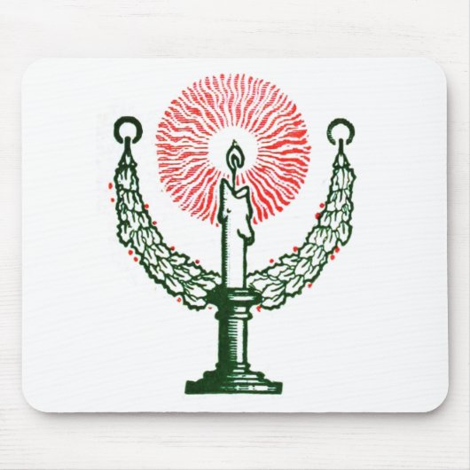 Traditionele kerstkaars muismat (Voorkant)