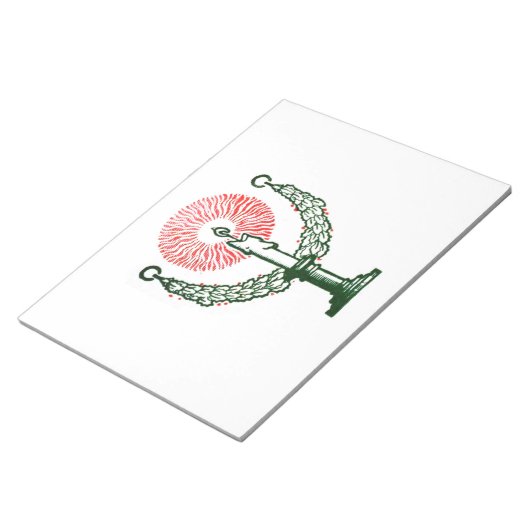 Traditionele kerstkaars notitieblok (Schuin)