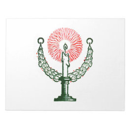 Traditionele kerstkaars notitieblok