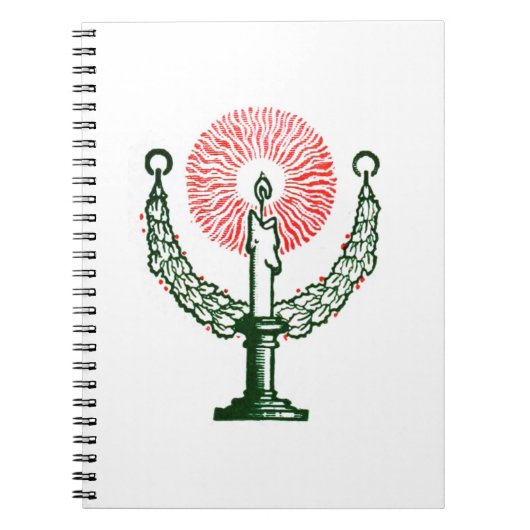 Traditionele kerstkaars notitieboek (Voorkant)