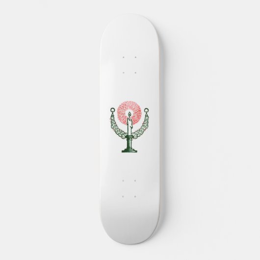 Traditionele kerstkaars persoonlijk skateboard (Voorkant)