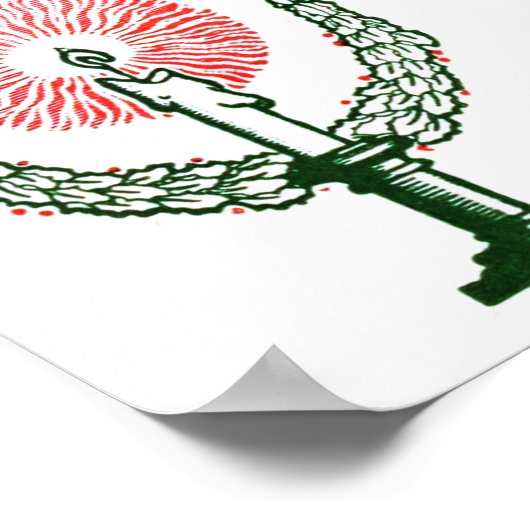 Traditionele kerstkaars poster (Hoek)