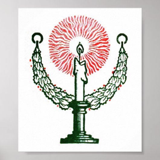 Traditionele kerstkaars poster (Voorkant)