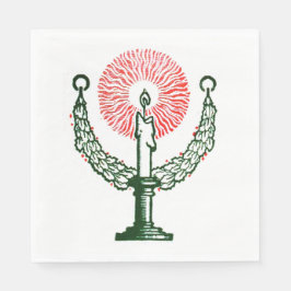 Traditionele kerstkaars servet