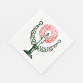 Traditionele kerstkaars servet (Hoek)