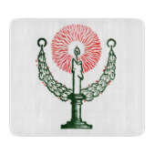 Traditionele kerstkaars snijplank (Voorkant)