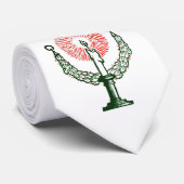 Traditionele kerstkaars stropdas (Opgerold)