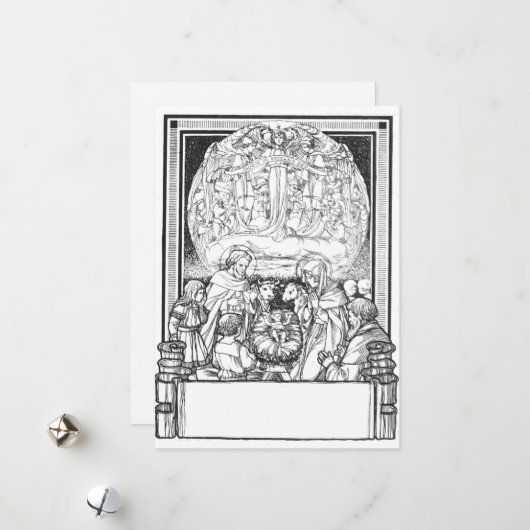 Traditionele kerstkaart (Voorkant / Achterkant in situ)