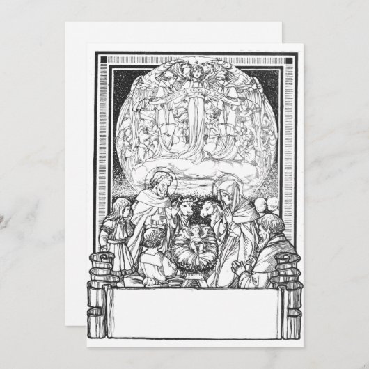 Traditionele kerstkaart (Voorkant / Achterkant)