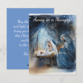 Traditionele kerstkaart 'Away in a Manger' (Voorkant / Achterkant)