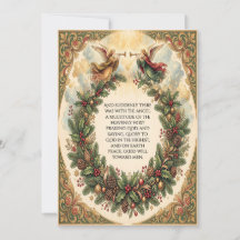 Traditionele kerstkaart in vintage-stijl voor chri