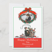 Traditionele  kerstkerstfoto feestdagenkaart (Voorkant)