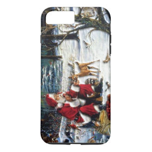 Traditionele kerstkerstman in het park Case-Mate iPhone case