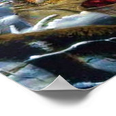 Traditionele kerstkerstman in het park poster (Hoek)