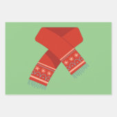 Traditionele  kerstklei en rode vrachtwagen schatt inpakpapier vel (Voorkant 2)