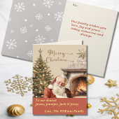 Traditionele Kerstman bewerkbaar Kaart