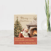Traditionele Kerstman bewerkbaar Kaart (Voorkant)