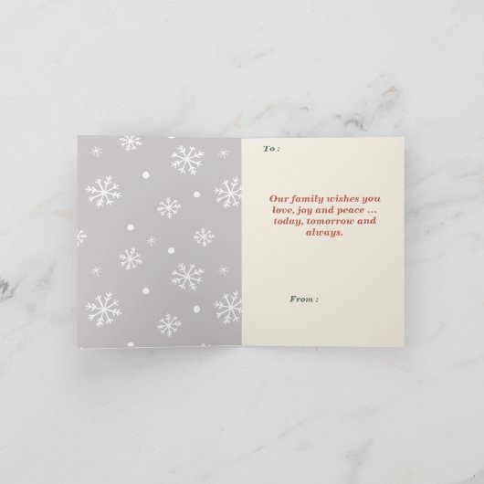 Traditionele Kerstman bewerkbaar Kaart (Binnen)