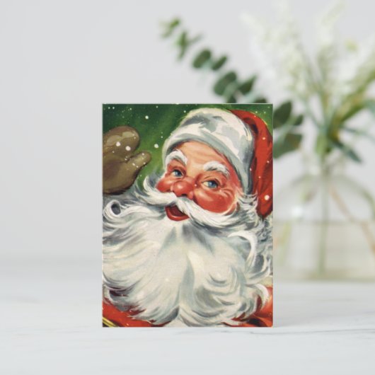 "Traditionele Kerstman" Feestdagenkaart (Staand voorkant)