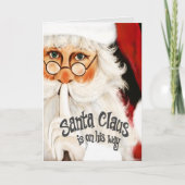 Traditionele Kerstman Grappige Spreuk Kinderen Fee Kaart (Voorkant)