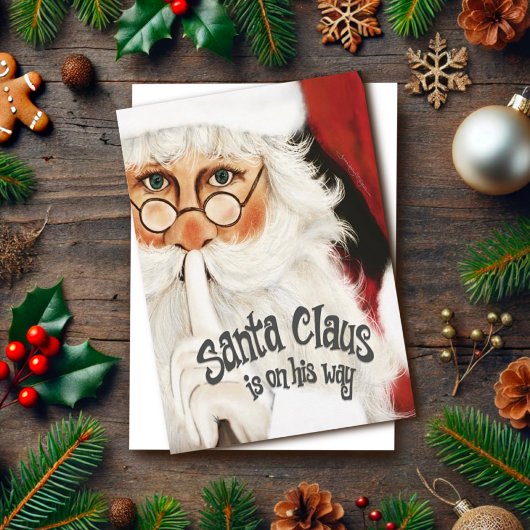 Traditionele Kerstman Grappige Spreuk Kinderen Fee Kaart