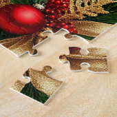 Traditionele Kerstman in Winter Wonderland Legpuzzel (Zijkant)