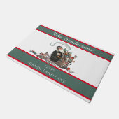 Traditionele kerstman  kerstnaam deurmat (Schuin)