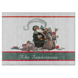 Traditionele kerstman  kerstnaam snijplank