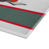 Traditionele kerstman kerstnaam snijplank (Hoek)