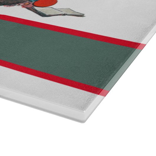 Traditionele kerstman  kerstnaam snijplank (Hoek)