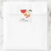 Traditionele Kerstman Kinderen Kerstcadeau Vierkante Sticker (Tas)