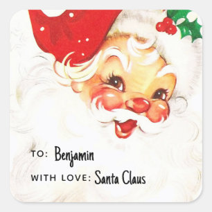Traditionele Kerstman Kinderen Kerstcadeau Vierkante Sticker