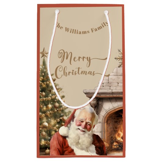 Traditionele Kerstman Klein Cadeauzakje (Achterkant)