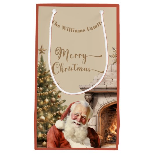 Traditionele Kerstman Klein Cadeauzakje (Voorkant)