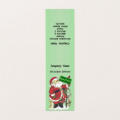 Traditionele kerstman met sneeuwbomen met dieren visitekaartje (Buitenkant ongevouwen)