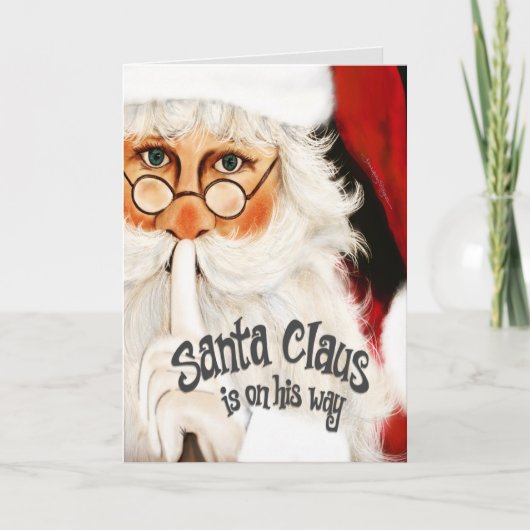 Traditionele Kerstman Spreuk Kinderen Feestelijk Kaart (Voorkant)