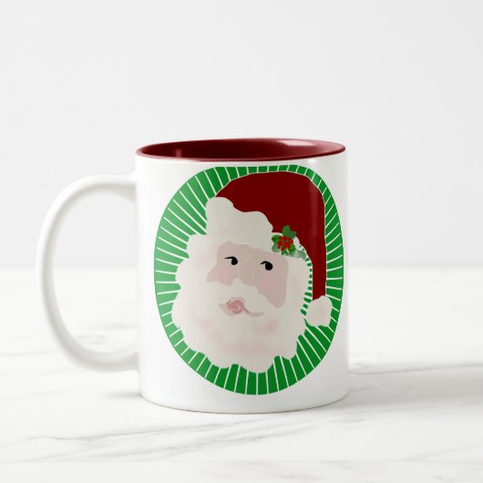 Traditionele kerstman tweekleurige koffiemok (Links)