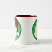 Traditionele kerstman tweekleurige koffiemok (Center)